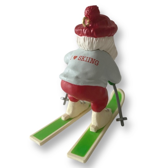 Hallmark, Keepsake Snowplow Santa, Vintage 1989, Skiing Santa Claus Ornament - Picture 4 of 11